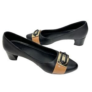 USAflex Women’s Pointed Toe Chic Black Pumps Size 7